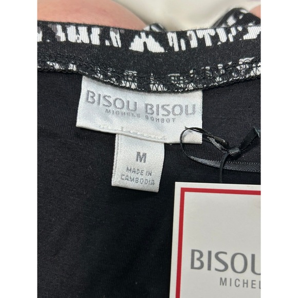 Bisou Bisou Michele Bohbot Black White Geometric Maxi‎ Skirt - Size M - Picture 4 of 4